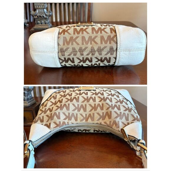 MICHAEL KORS - EUC Millbrook Signature Logo Hobo Shoulder Bag/Canvas & Leather - Picture 6 of 14